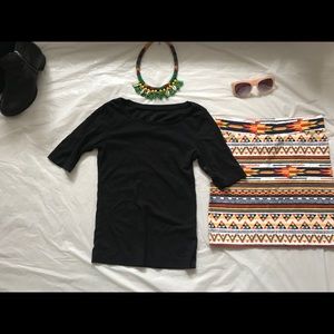 Bright tribal print mini skirt